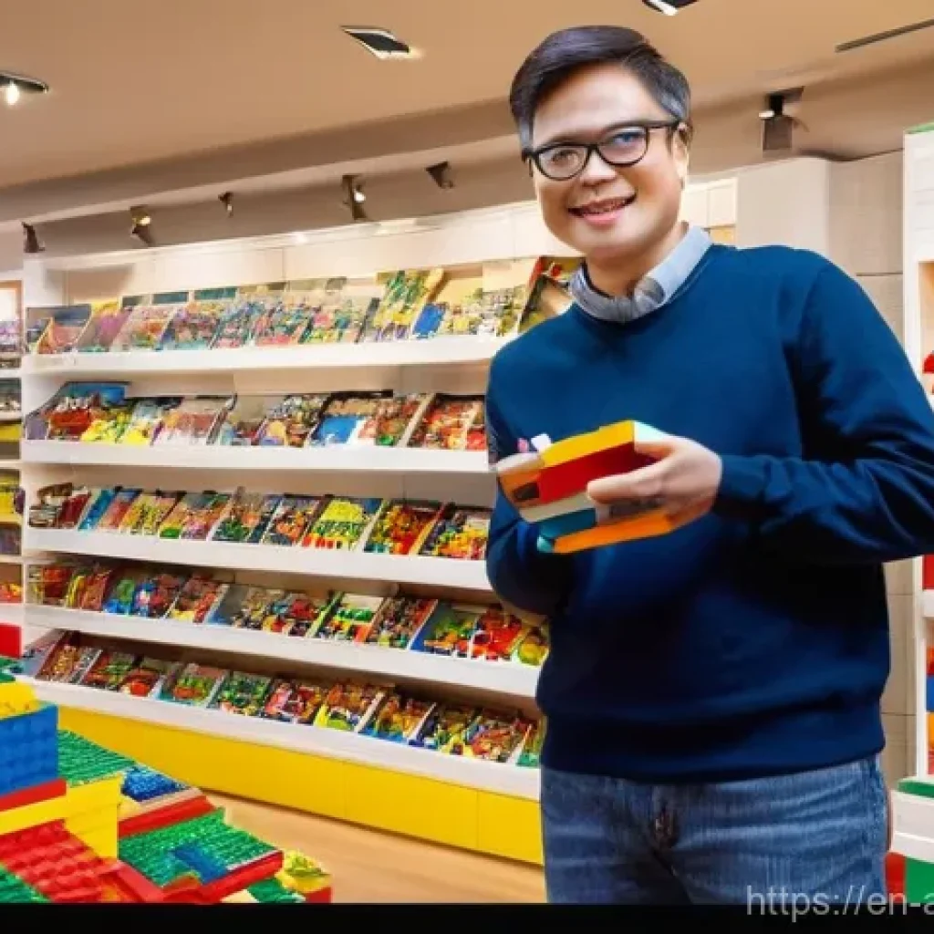 레고 브릭 종류별 유통 채널 - **Prompt:** A vivid and inviting scene inside a classic, independent toy store. Shelves are neatly o...