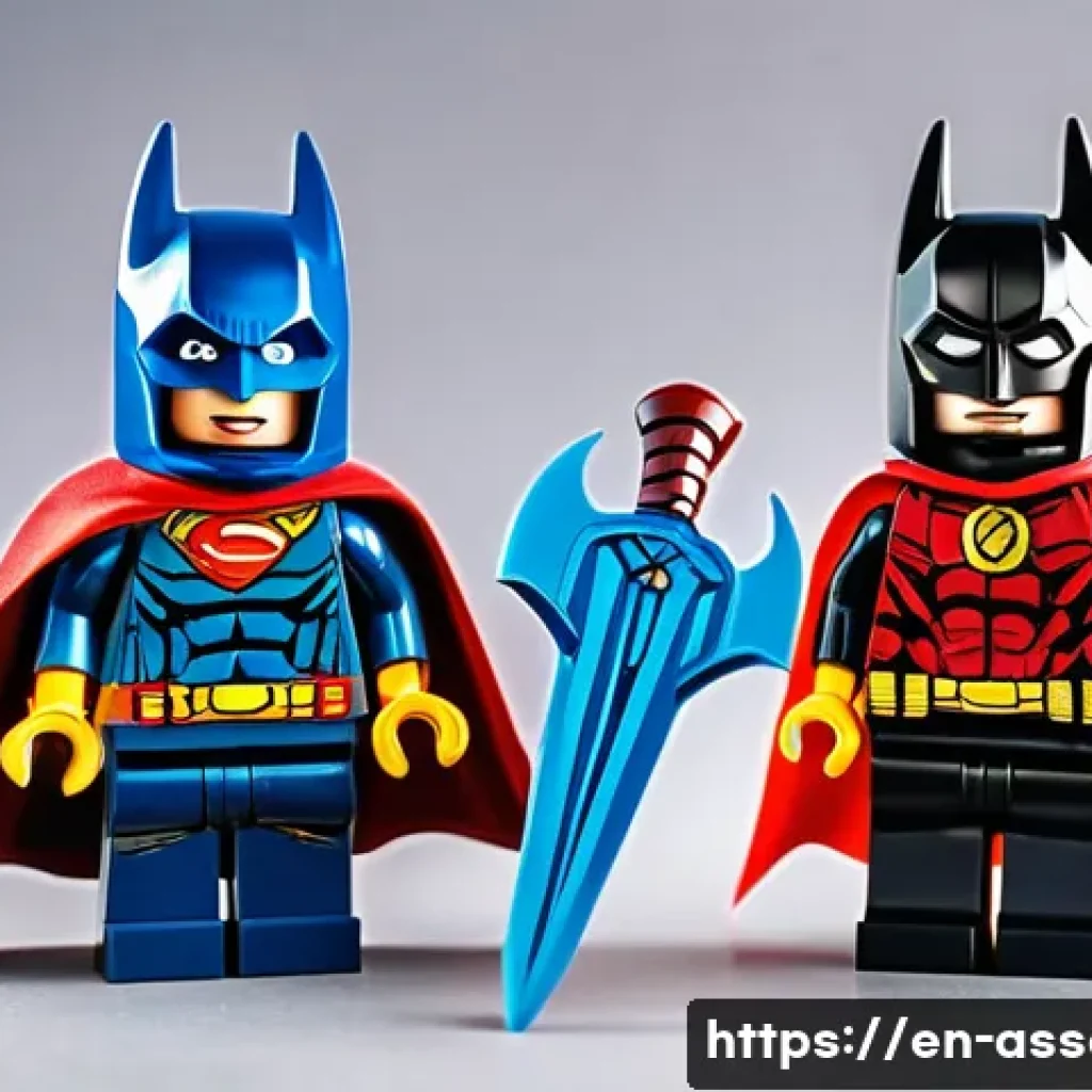 레고 히어로 캐릭터 리뷰 - A highly detailed LEGO hero figure inspired by classic comic book superheroes, featuring intricate a...